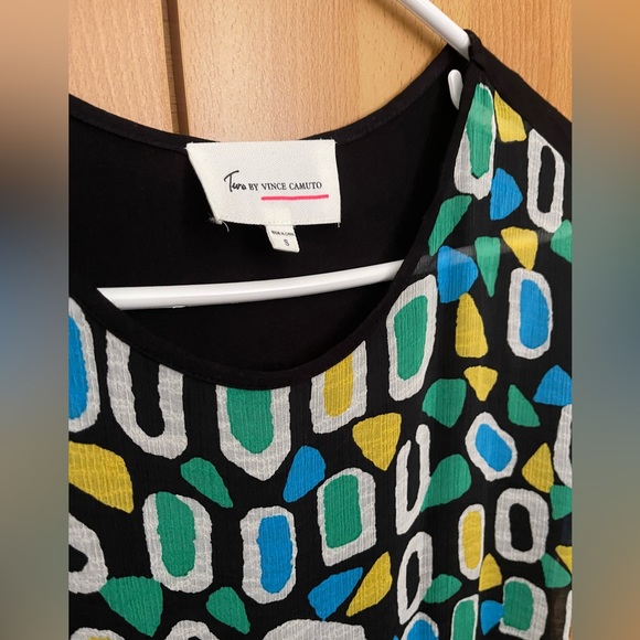 Two by Vince Camuto Color Black with multicolored print squares Women’s - Picture 2 of 9